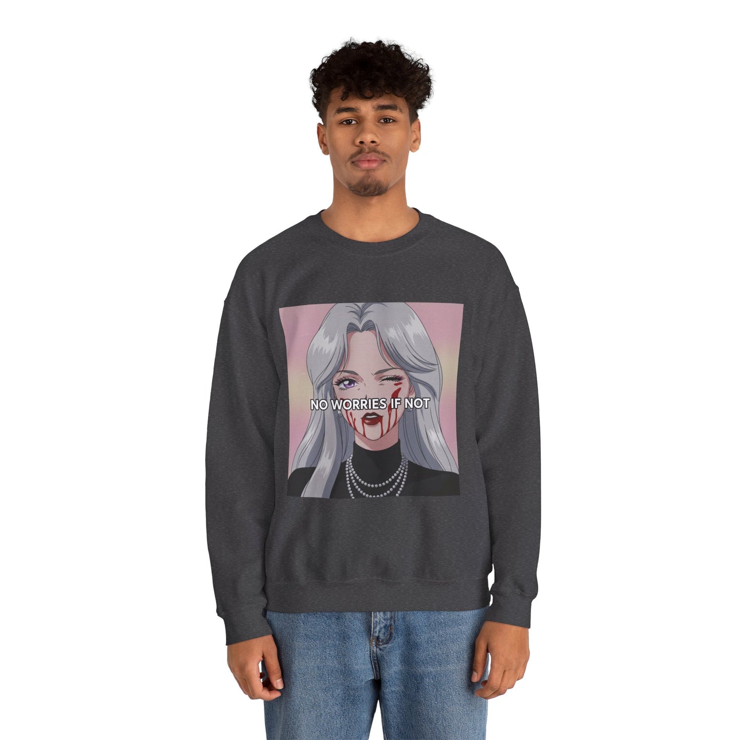 The "People Pleaser" / No Worries Tee - Aggressively Accommodating Crewneck Sweatshirt