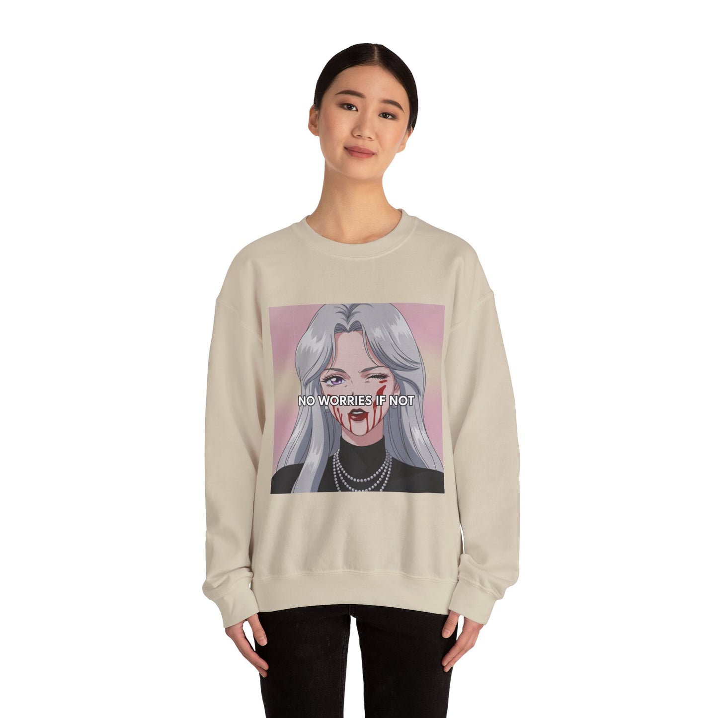 The "People Pleaser" / No Worries Tee - Aggressively Accommodating Crewneck Sweatshirt