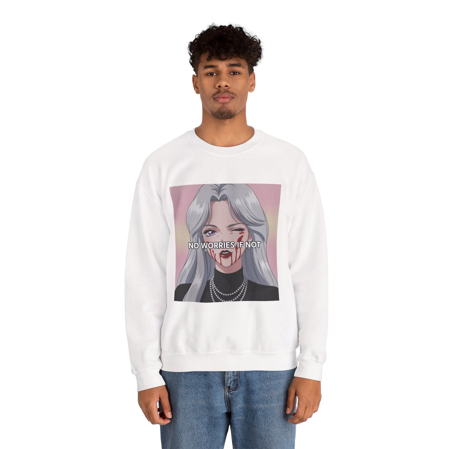The "People Pleaser" / No Worries Tee - Aggressively Accommodating Crewneck Sweatshirt