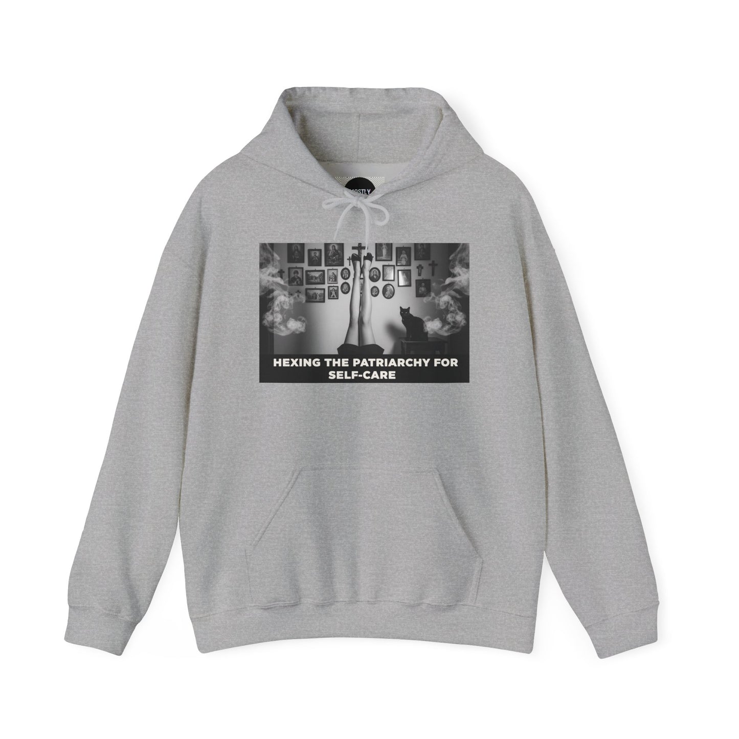 Bad Witch Era Self-Care Hoodie — "Hexing the Patriarchy for Self-Care" Graphic Sweatshirt