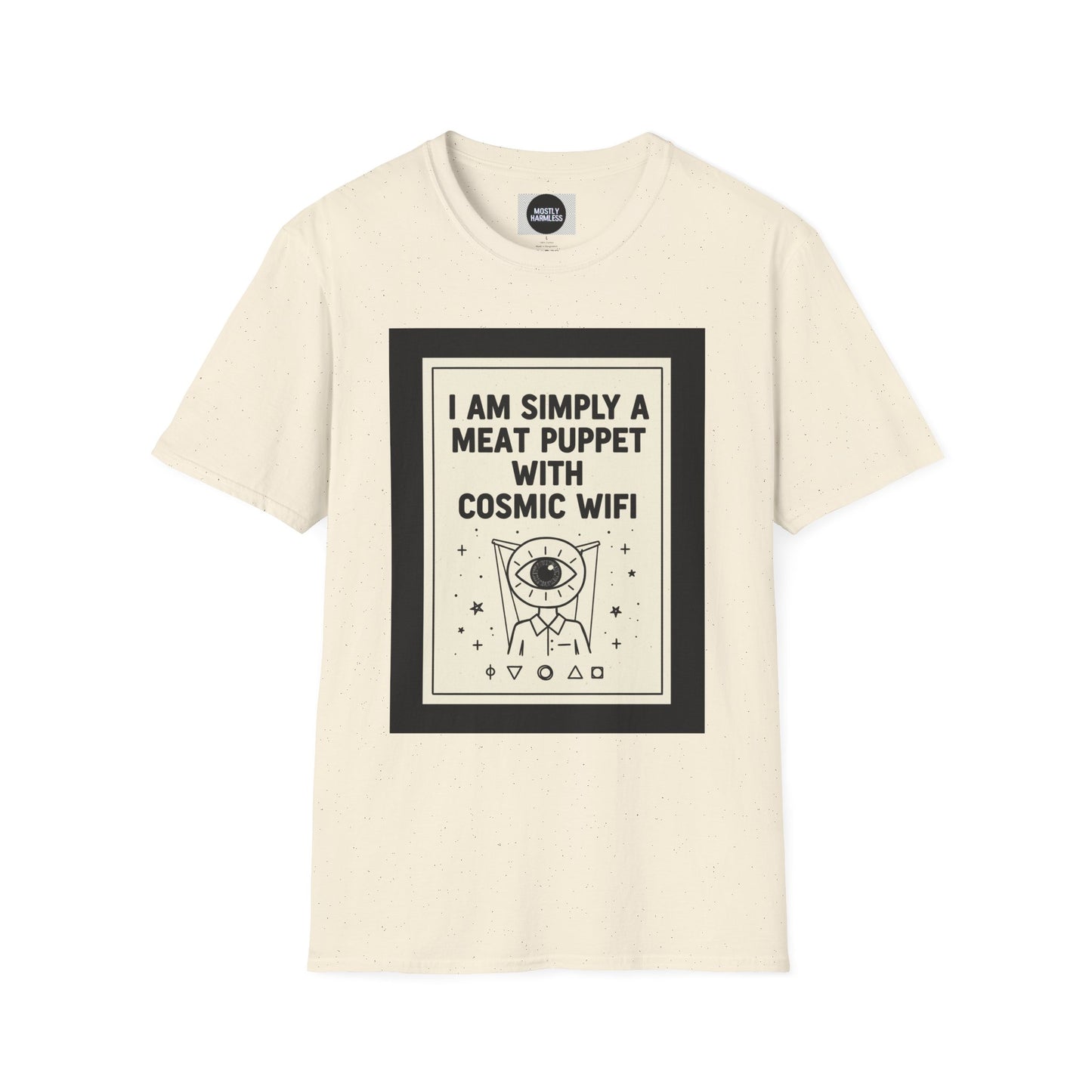 "I Am Simply a Meat Puppet with Cosmic WiFi" Retro Graphic Tee