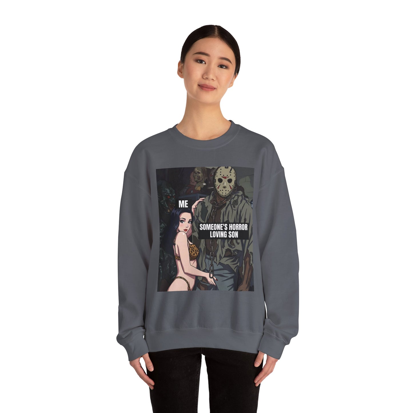 The "I Can Fix Him" / Someone's Horror Loving Son Crewneck Sweatshirt