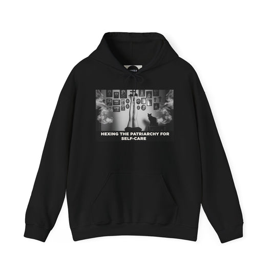 Bad Witch Era Self-Care Hoodie — "Hexing the Patriarchy for Self-Care" Graphic Sweatshirt