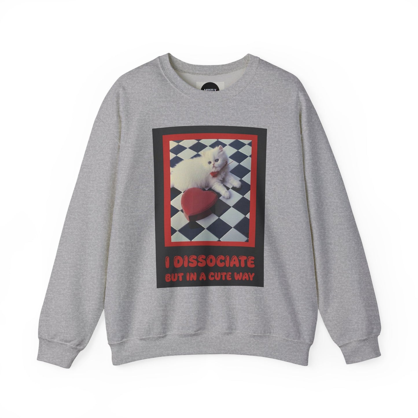The Cute Reboot— “I Dissociate But In A Cute Way” Cute Cat Crew Neck Sweatshirt