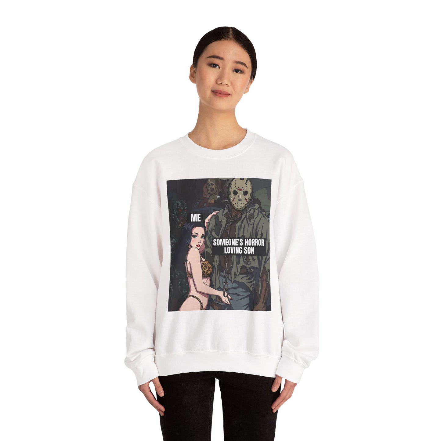 The "I Can Fix Him" / Someone's Horror Loving Son Crewneck Sweatshirt