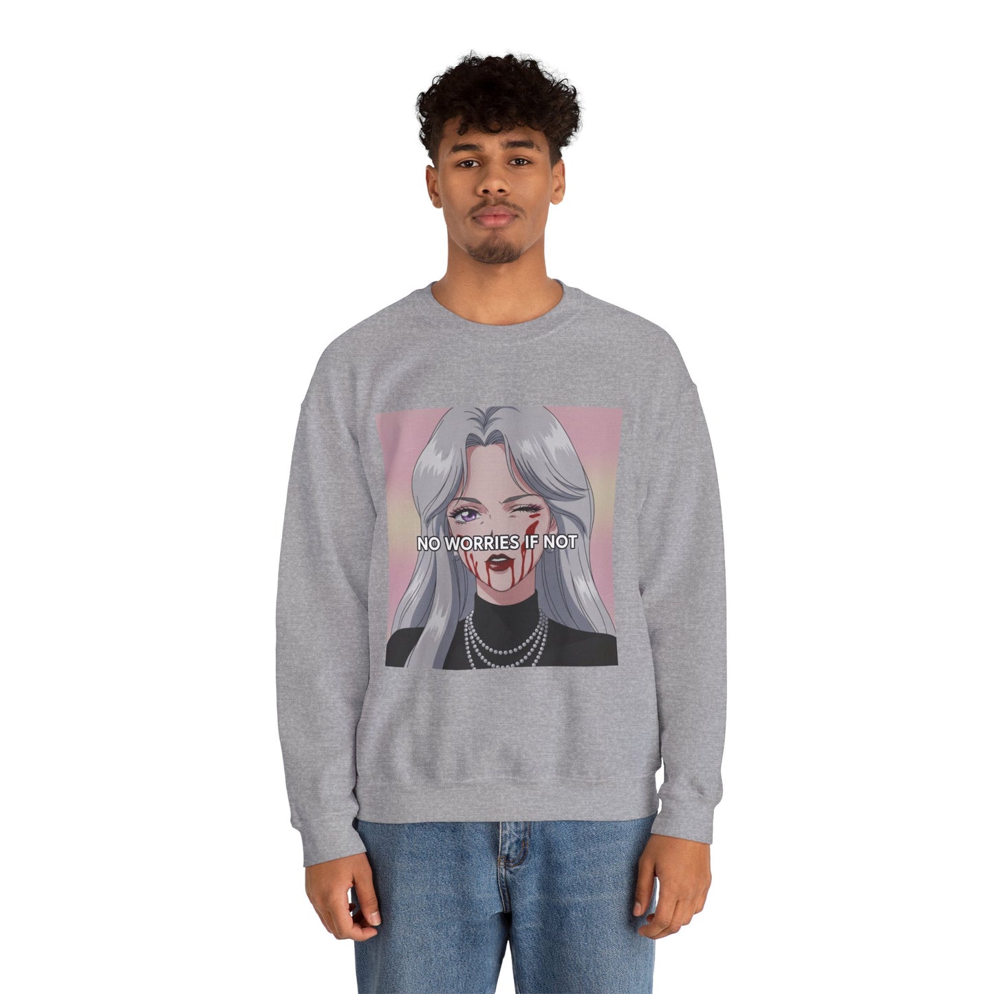 The "People Pleaser" / No Worries Tee - Aggressively Accommodating Crewneck Sweatshirt