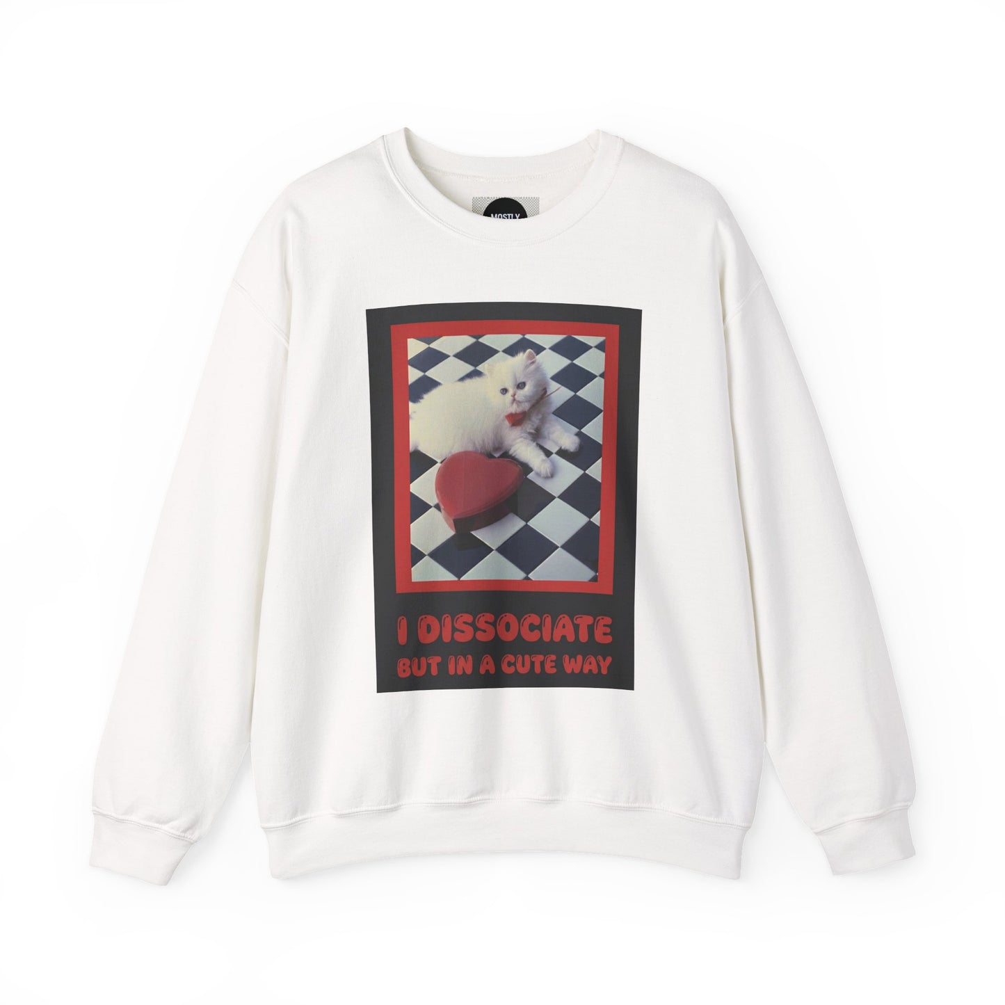 The Cute Reboot— “I Dissociate But In A Cute Way” Cute Cat Crew Neck Sweatshirt