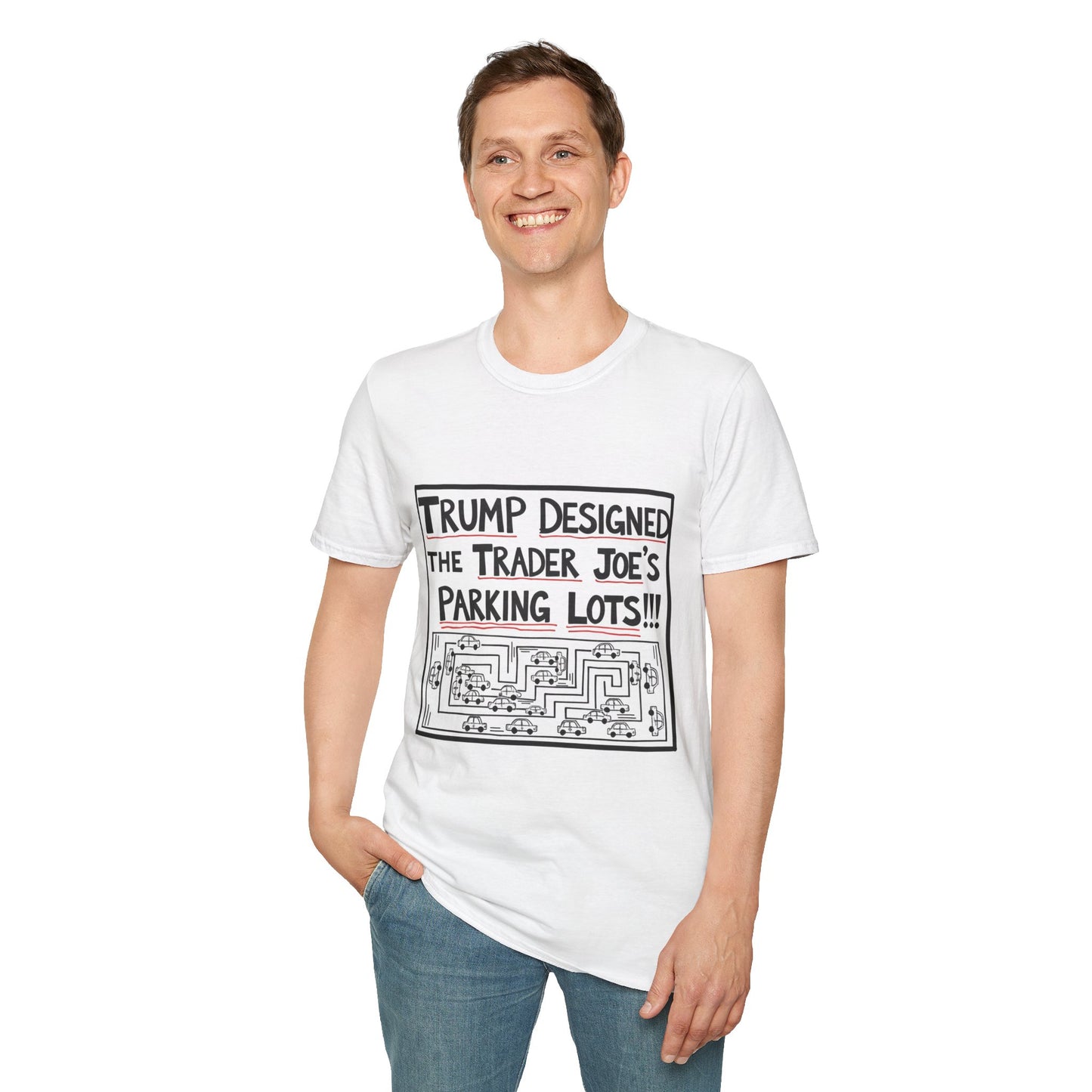 Trump Designed the Trader Joe's Parking Lots!!! Trickle Down Tears Graphic Unisex Tee