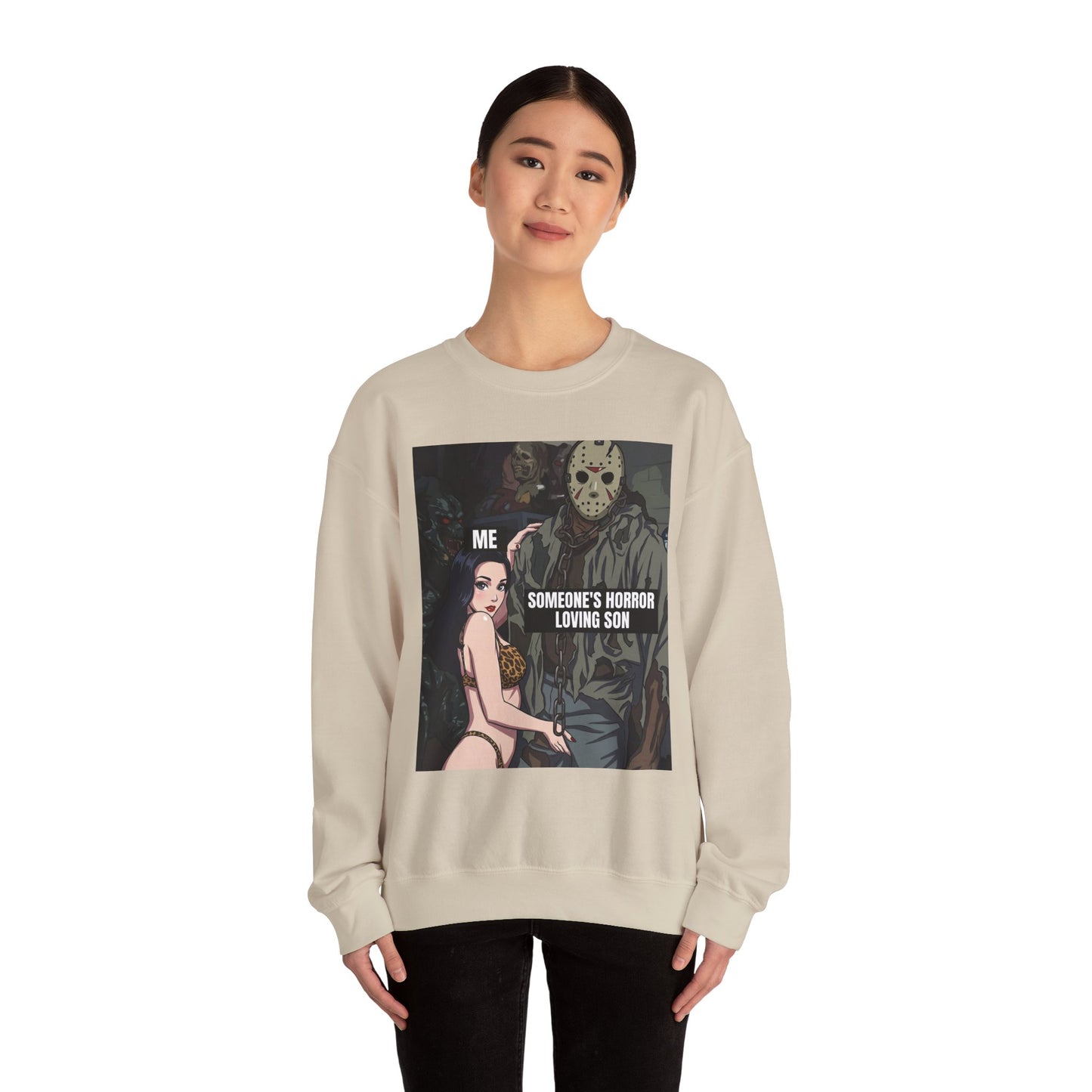 The "I Can Fix Him" / Someone's Horror Loving Son Crewneck Sweatshirt