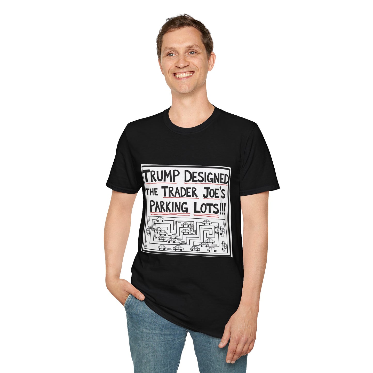 Trump Designed the Trader Joe's Parking Lots!!! Trickle Down Tears Graphic Unisex Tee
