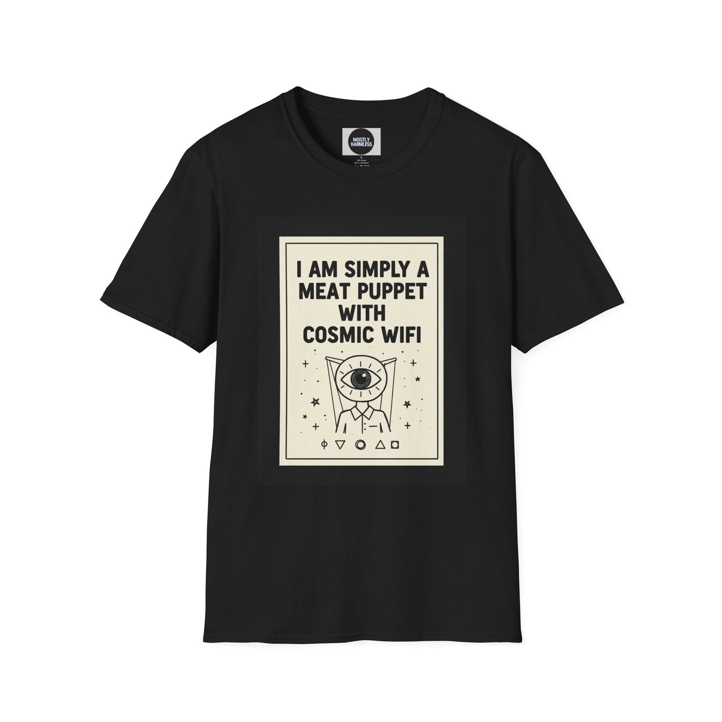"I Am Simply a Meat Puppet with Cosmic WiFi" Retro Graphic Tee
