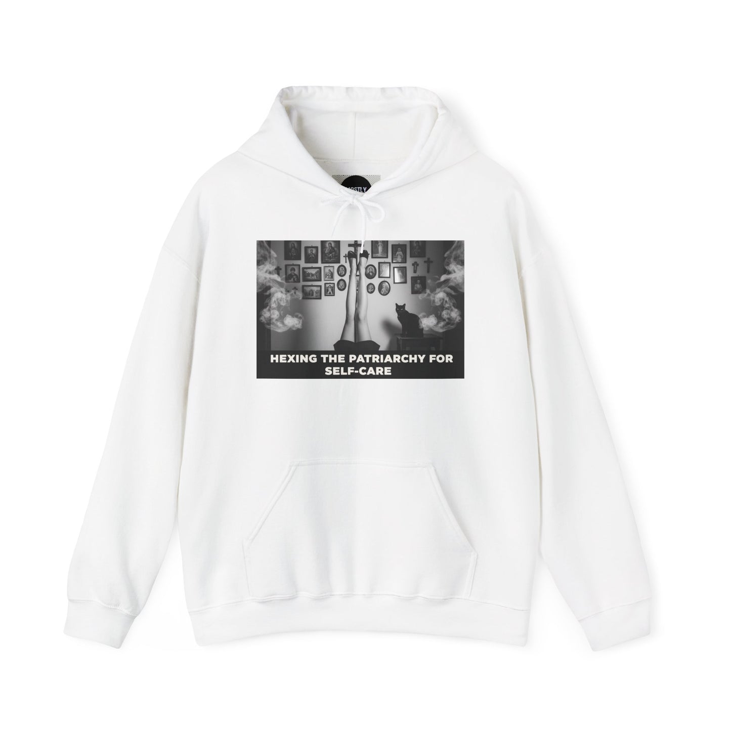 Bad Witch Era Self-Care Hoodie — "Hexing the Patriarchy for Self-Care" Graphic Sweatshirt