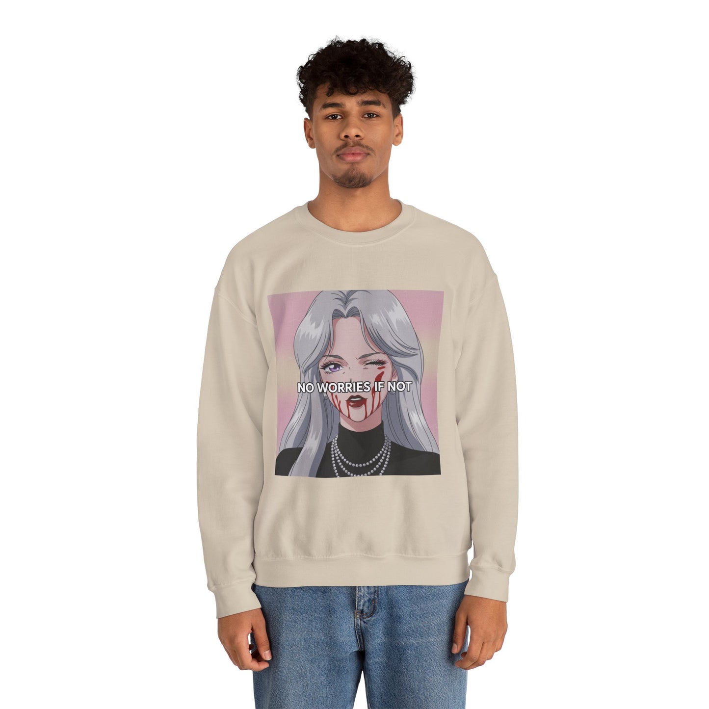 The "People Pleaser" / No Worries Tee - Aggressively Accommodating Crewneck Sweatshirt