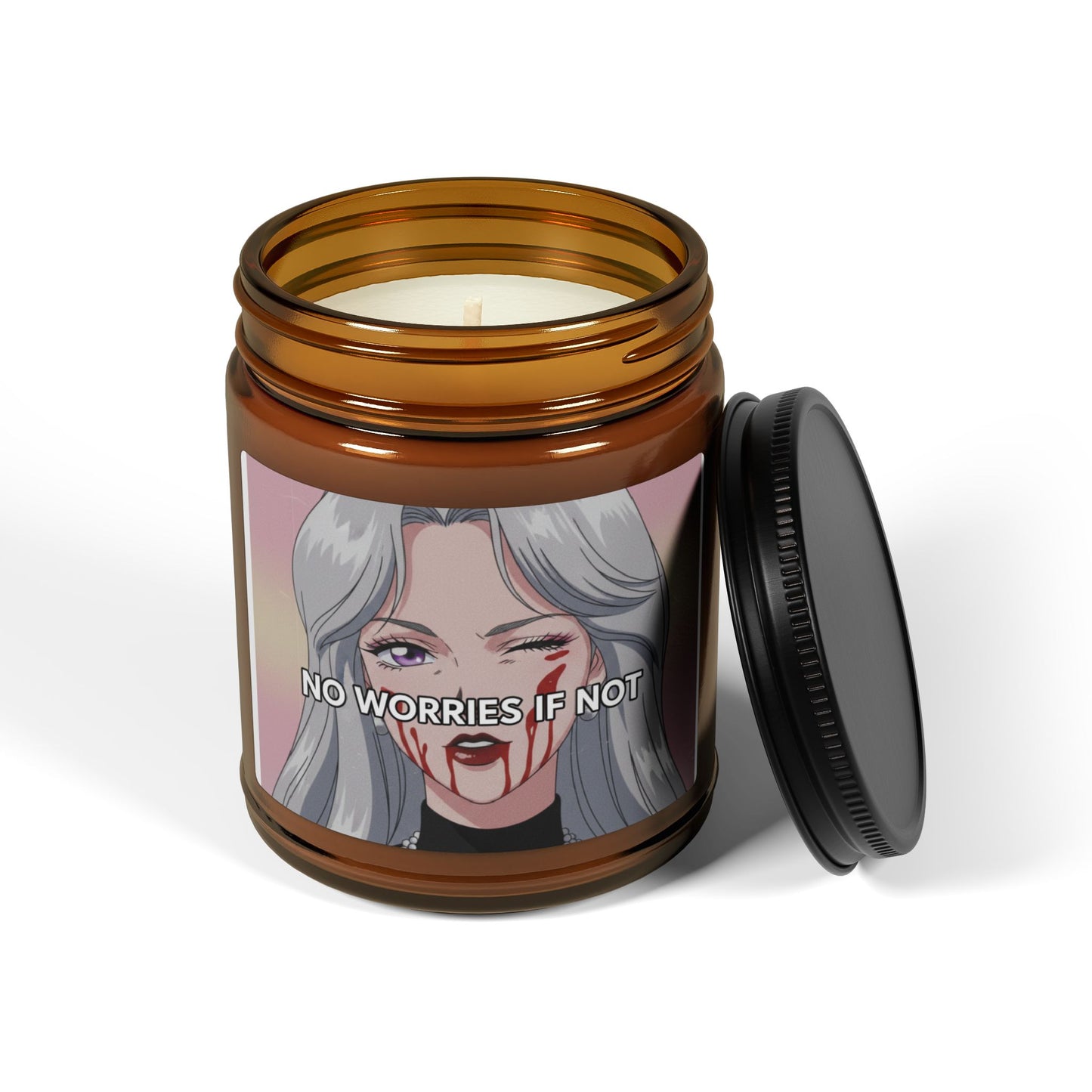 No Worries If Not Candle — Amber Soy Scented Jar