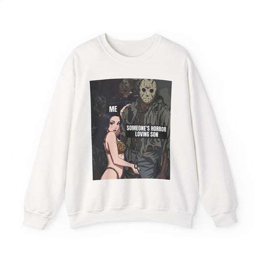 The "I Can Fix Him" / Someone's Horror Loving Son Crewneck Sweatshirt