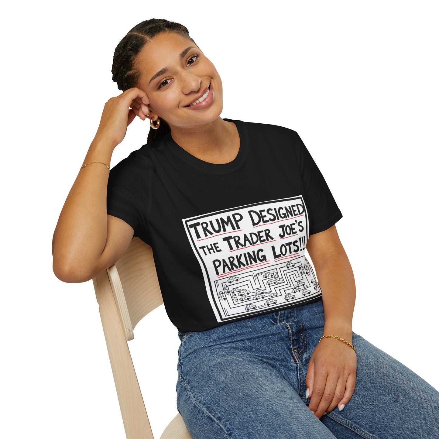Trump Designed the Trader Joe's Parking Lots!!! Trickle Down Tears Graphic Unisex Tee
